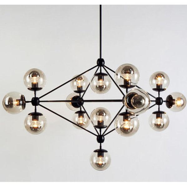 Corrigan Studio Leominster 15 Light Sputnik Modern Linear Chandelier